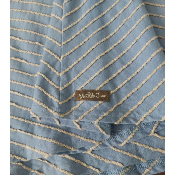 Matilda Jane Blue Exploration Striped Knit Dress Short Sleeve Womens Sz XS - Picture 6 of 10